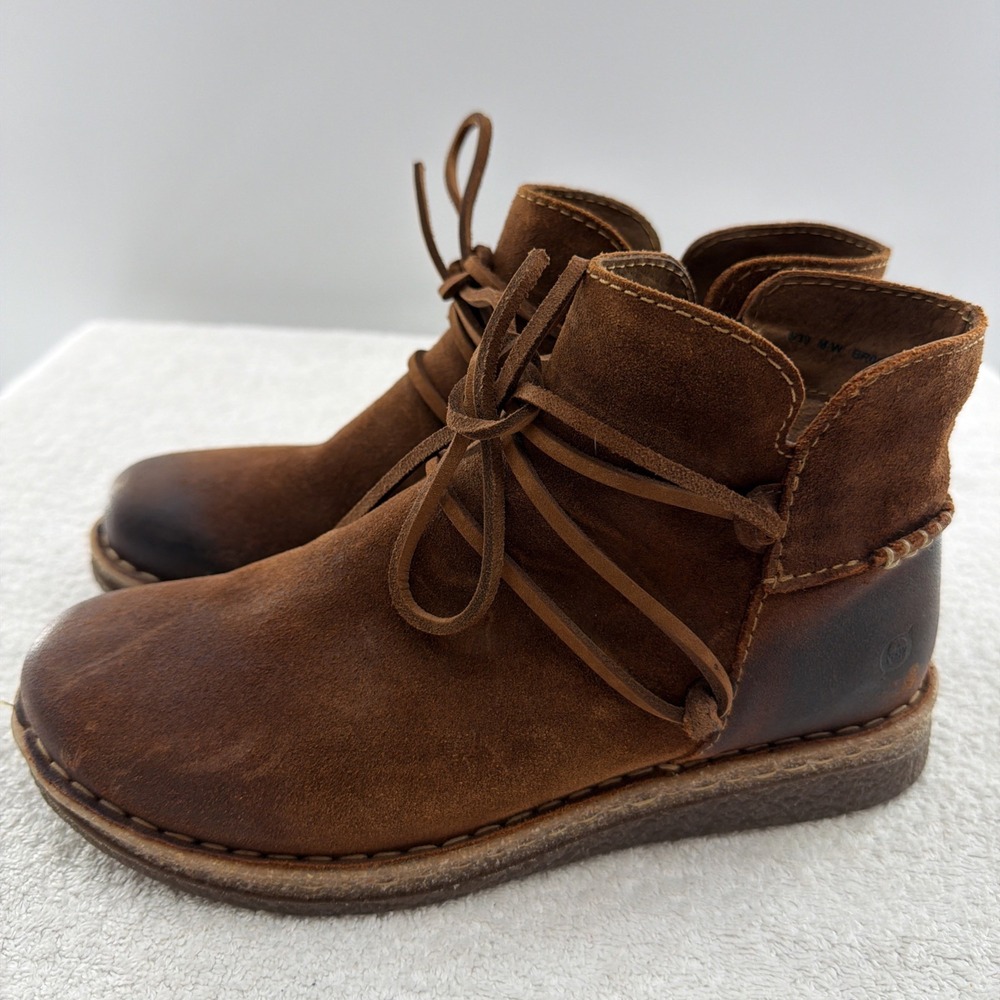 Born Women's Calyn Glazed Ginger Brown Ankle Boots Size 8 /39 BR0027606